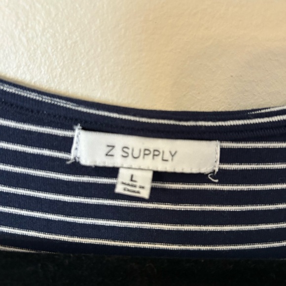 Z Supply Navy and White Striped short romper - Picture 4 of 7